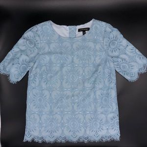 Banana Republic Baby Blue Lace Blouse